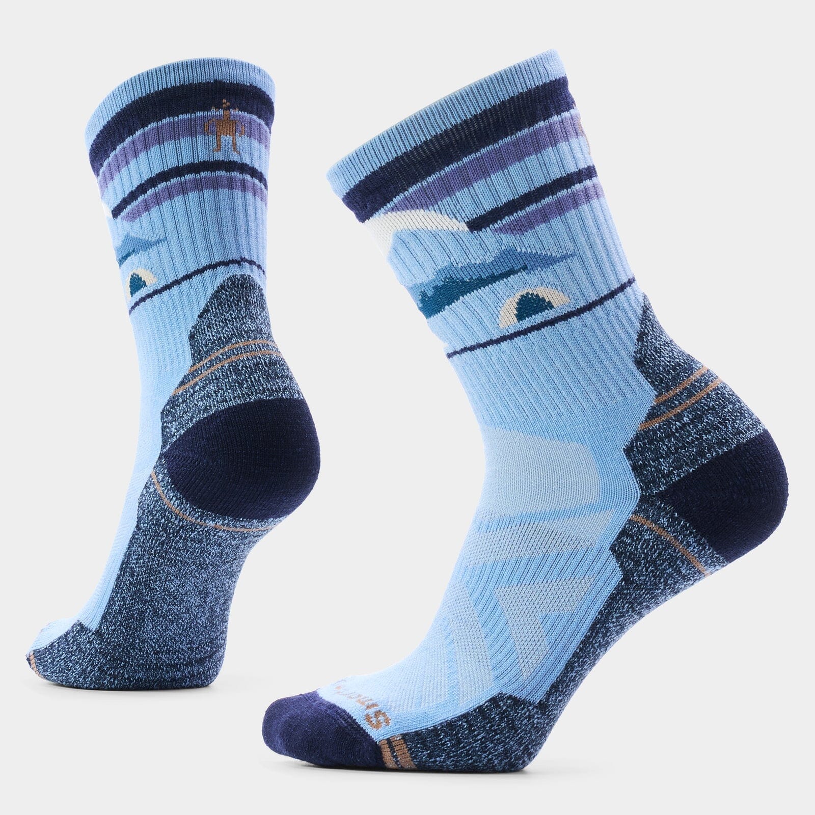 Smartwool Women's Hike Light Cushion Mountain Moon Crew Socks - Serene Blue