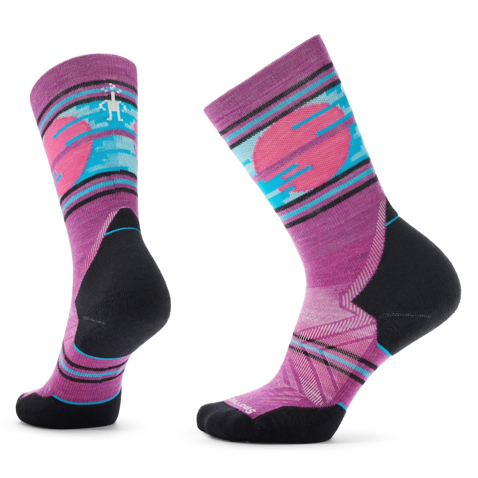 Smartwool Women's Trail Run Targeted Cushion Sunset Trail Crew Socks Meadow Mauve A22 S (EU 34-37) 