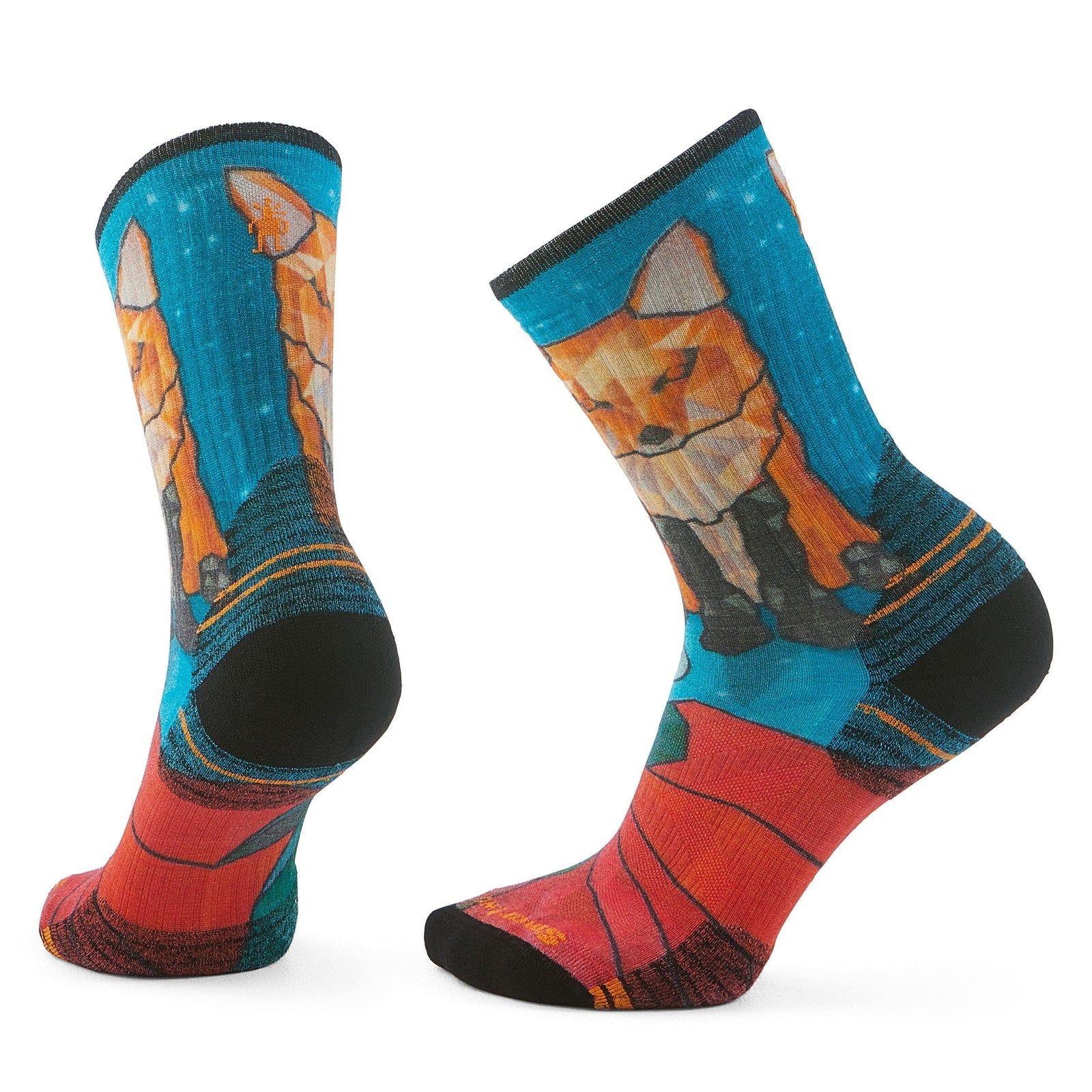 Smartwool Women's Hike Targeted Cushion Geo Fox Print Crew Socks Capri 810 S (EU 34-37) 