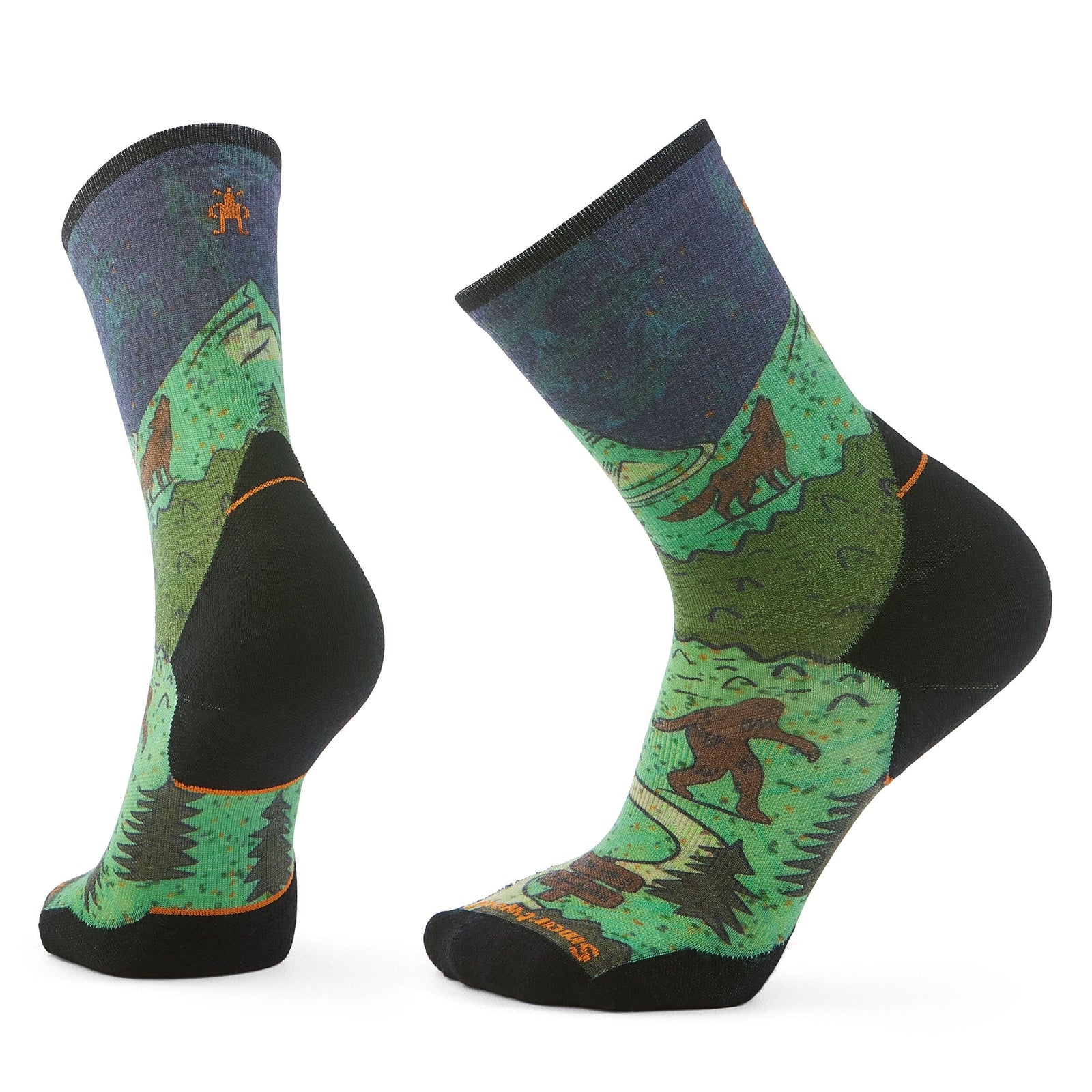 Smartwool Trail Run Targeted Cushion Neature Print Crew Socks Twilight Blue G74 M (EU 38-41) 