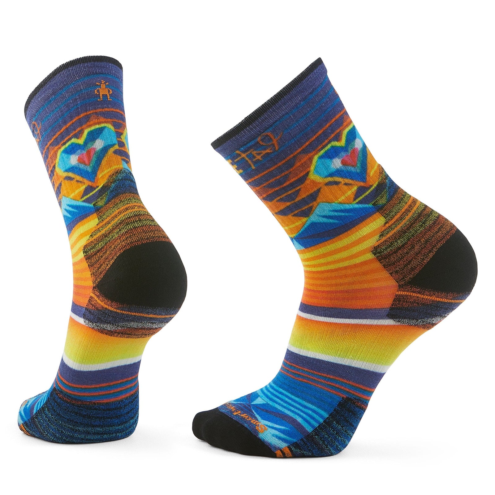Smartwool Hike Targeted Cushion Open Hearts Print Print Crew Socks Multi Colour 150 M (EU 38-41) 