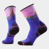 Smartwool Women’s Hike Mountain Sunrise Print Crew Socks Deep Navy S (EU 34-37) 