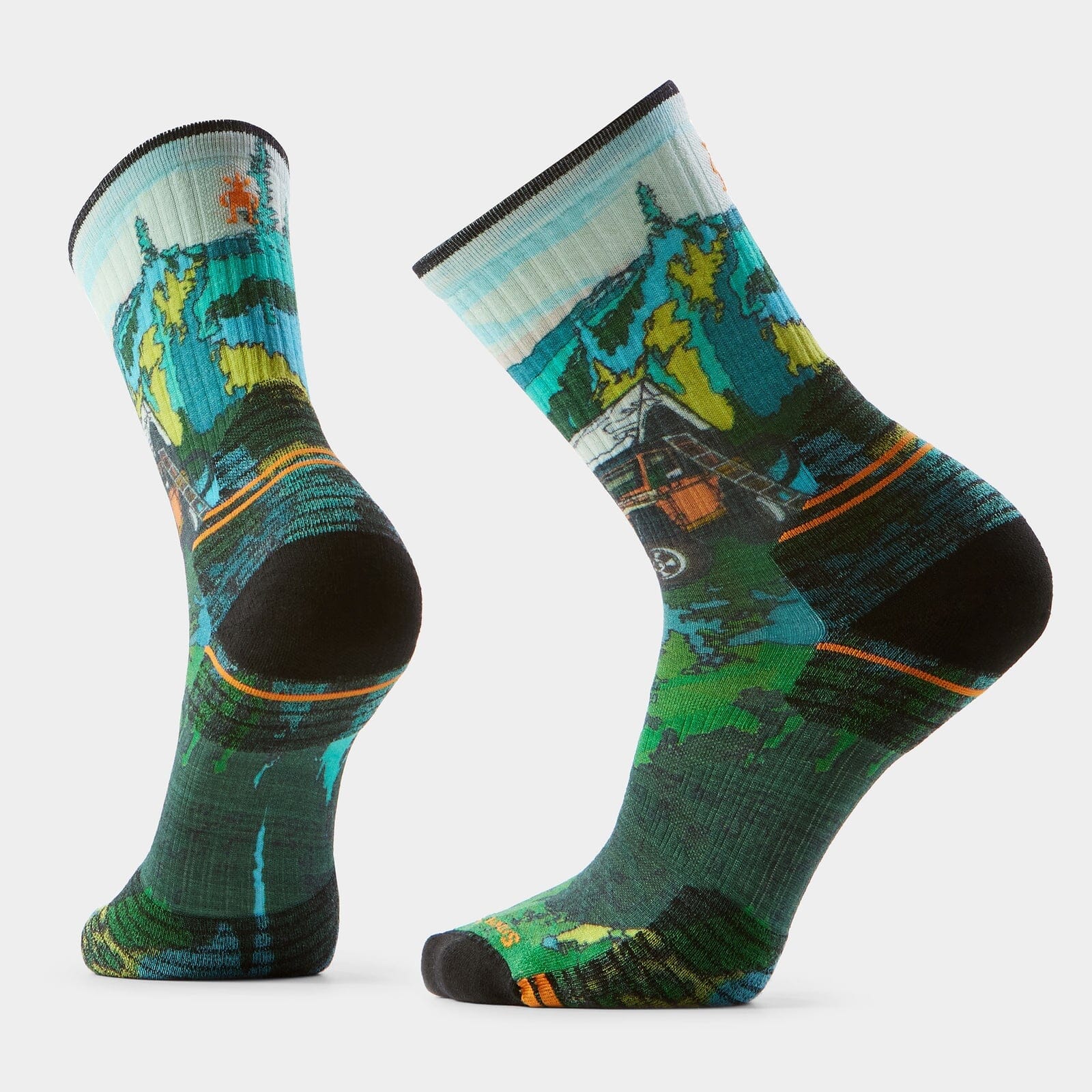 Smartwool Hike Trail Trekker Print Crew Socks Winter Moss M (EU 38-41) 