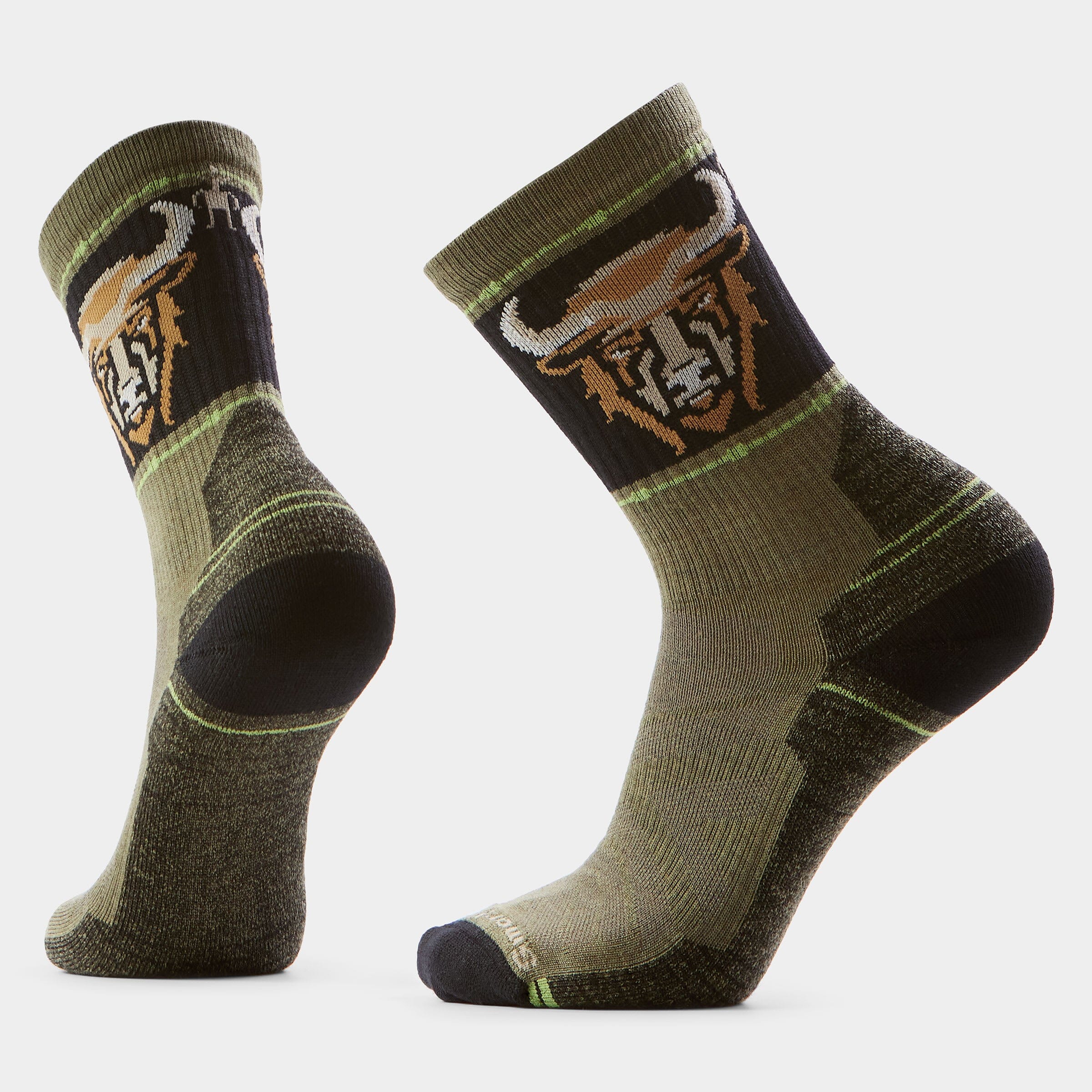 Smartwool Hike Light Cushion Bison Crew Socks Winter Moss K18 M (EU 38-41) 