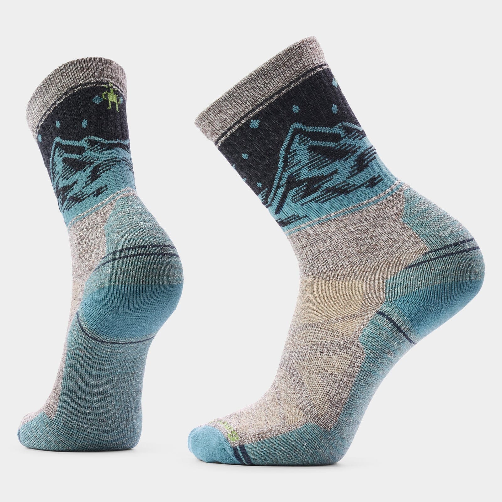 Smartwool Hike Light Cushion Valley View Crew Socks Taupe/Natural Marl M (EU 38-41) 