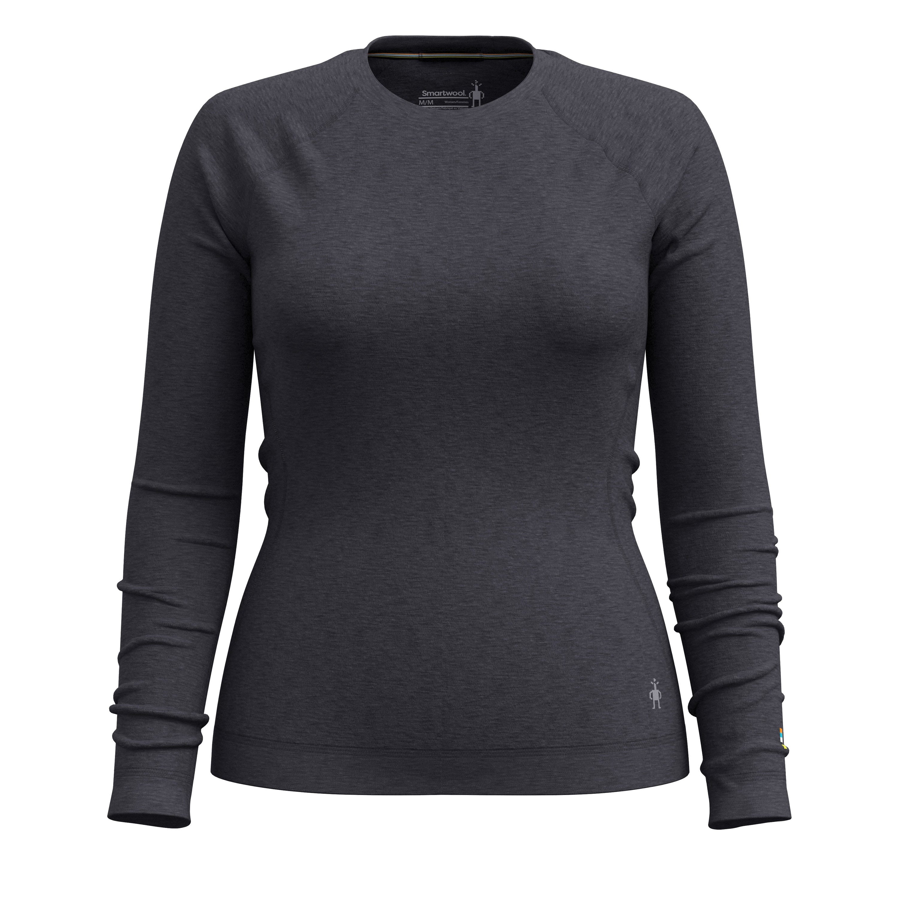 Smartwool Women's Classic Thermal Merino Base Layer Crew Charcoal Heather XS 