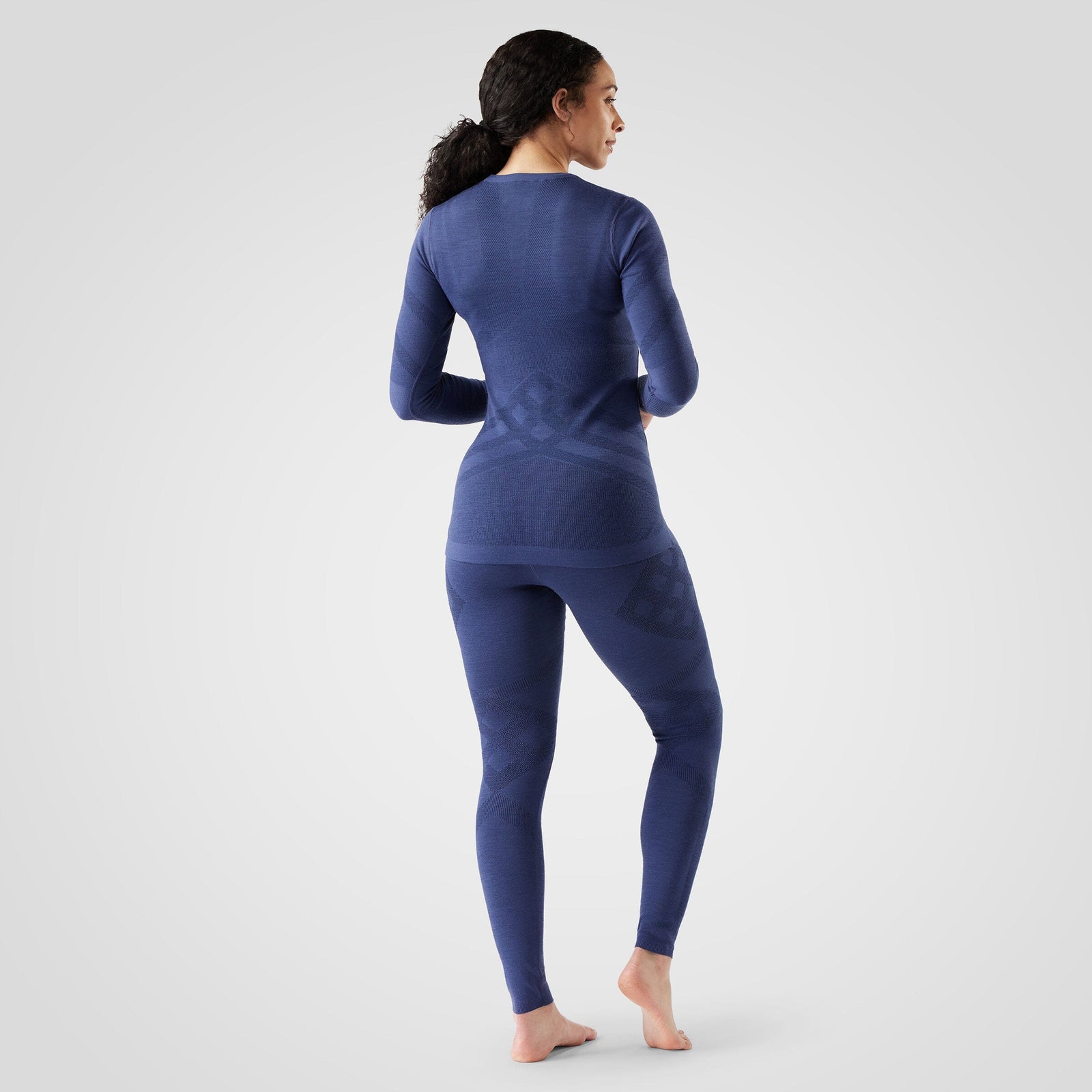 Smartwool Women's Intraknit Thermal Merino Base Layer Crew – Nightfall Blue/Deep Navy