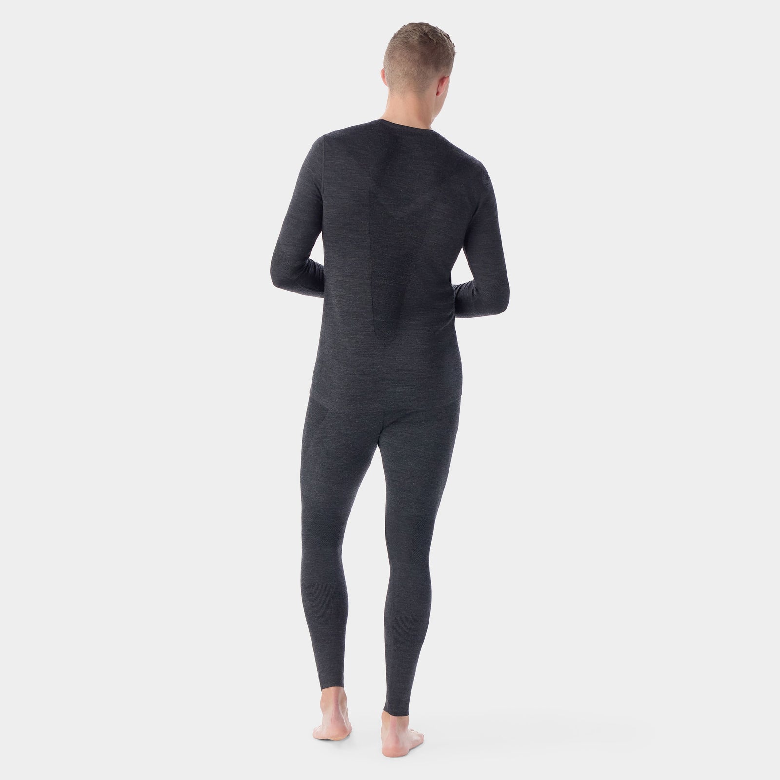 Smartwool Men's Intraknit Thermal Merino Base Layer Crew – Charcoal/Black
