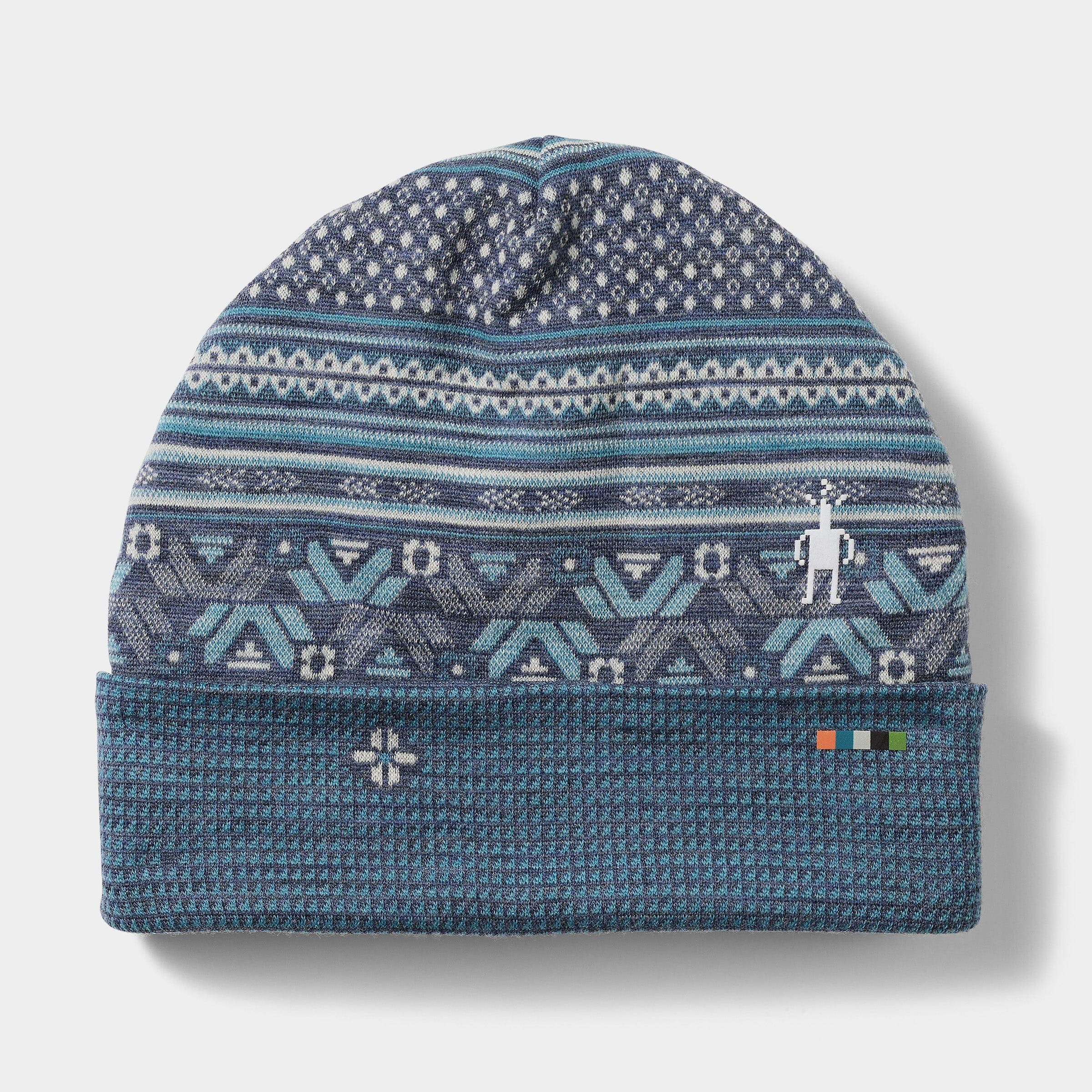 Smartwool Thermal Merino Reversible Cuffed Beanie Nightfall Fair Isle Fun One Size 
