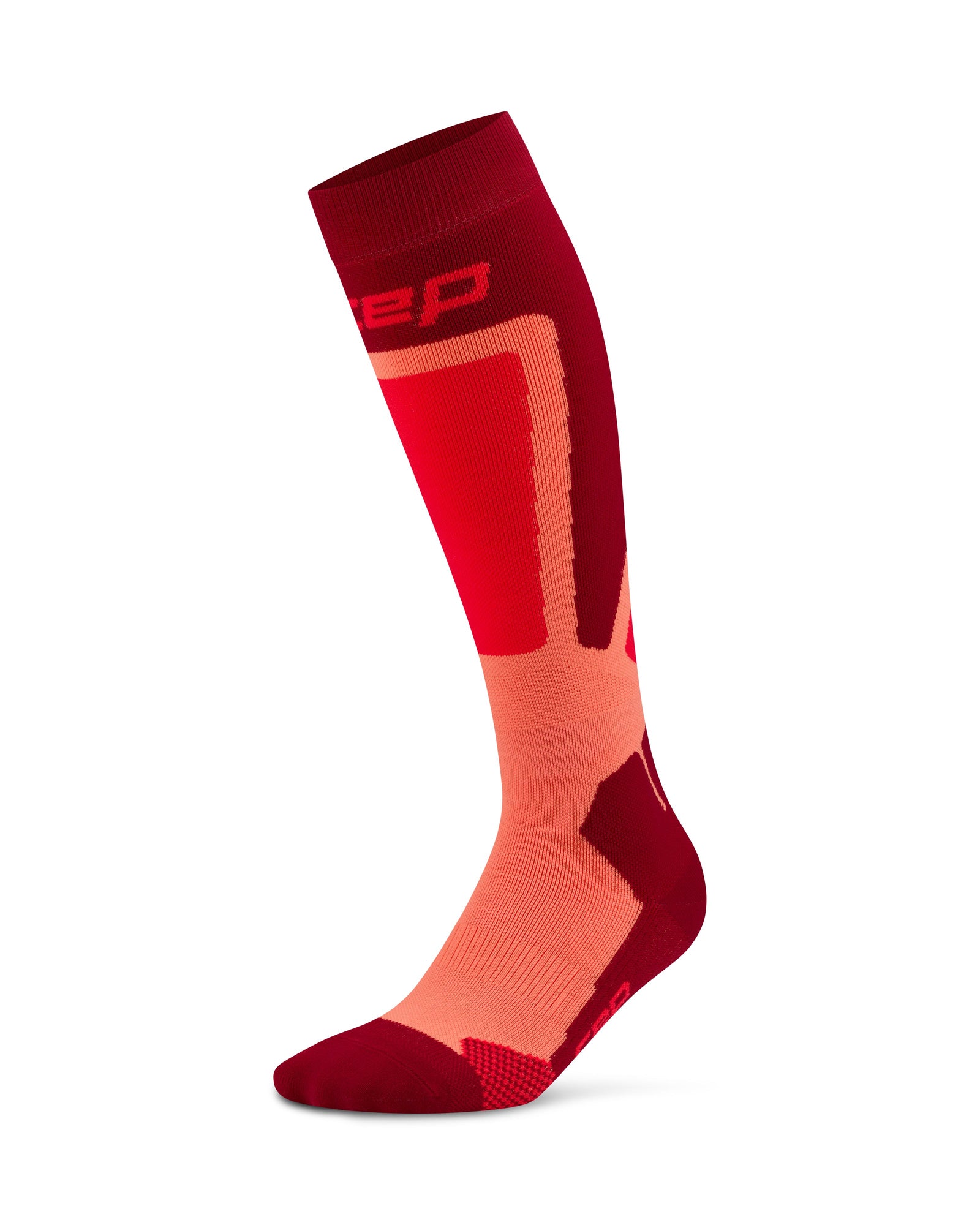 CEP Ski Thermo Tall Compression Socks 4.0, Men – Red/Coral