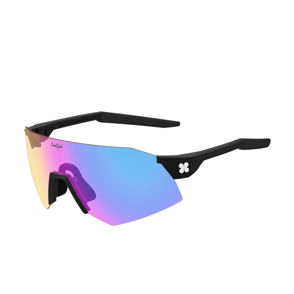 Sungod Ultra 8KO glasses Matte Black / Iris HV Blue 