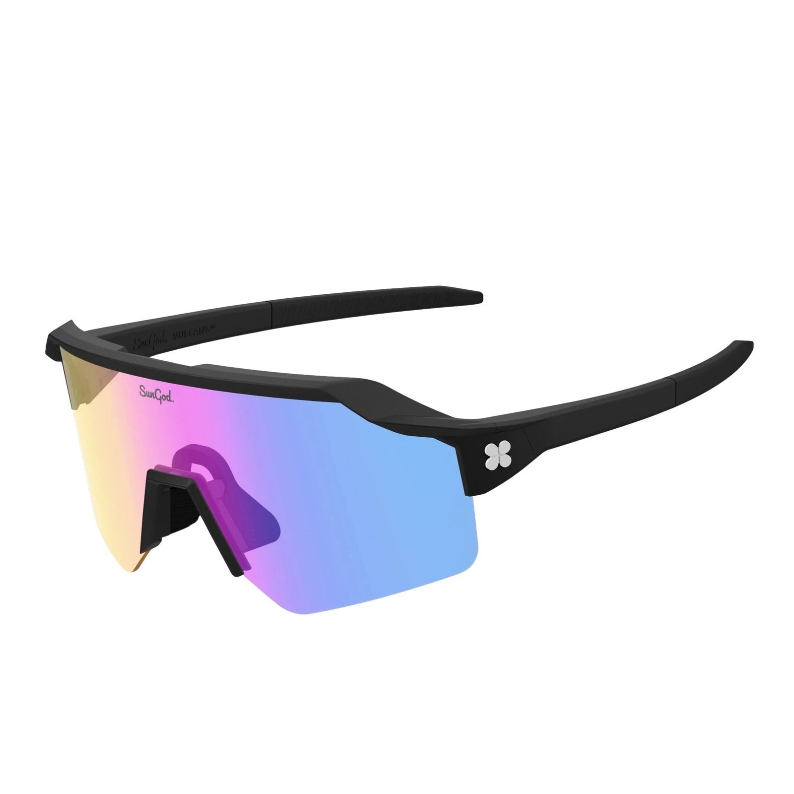 Sungod Vulcans 8KO glasses Matte Black / Iris HV Blue 