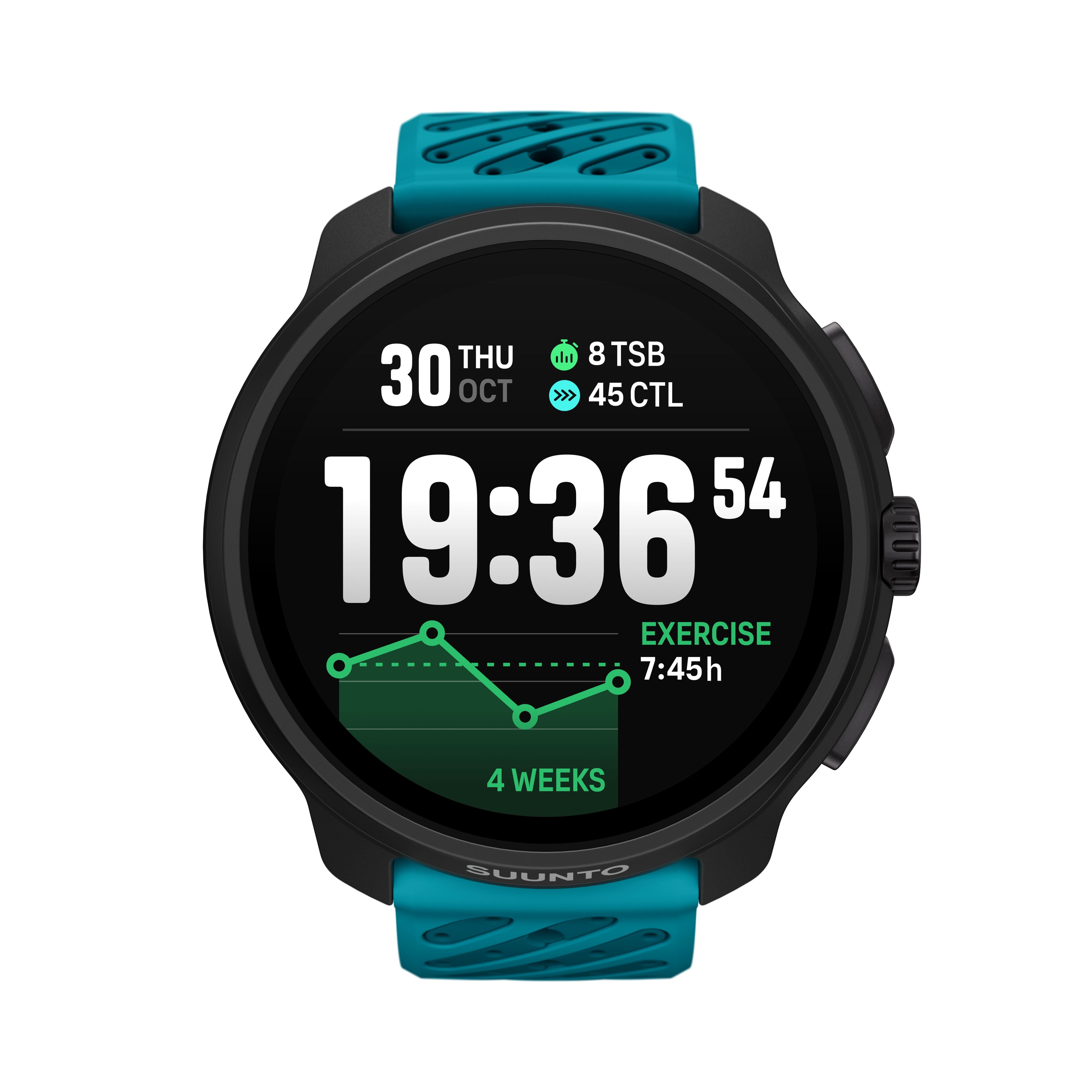 Suunto Race 2 GPS Watch - Stainless Steel Wave Blue One Size 
