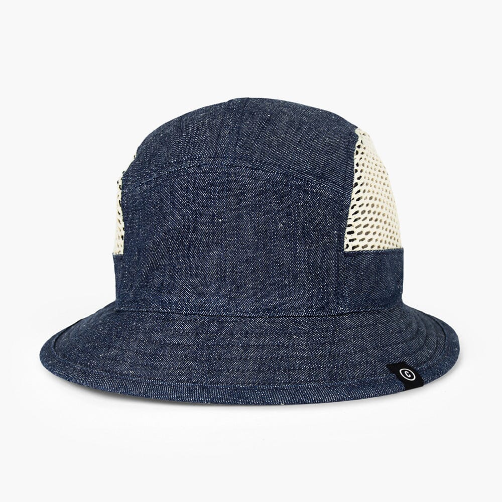 front view of ciele athletics GOBucket unisex running bucket hat from the Lifestyle Edition collection, in denim indigo color