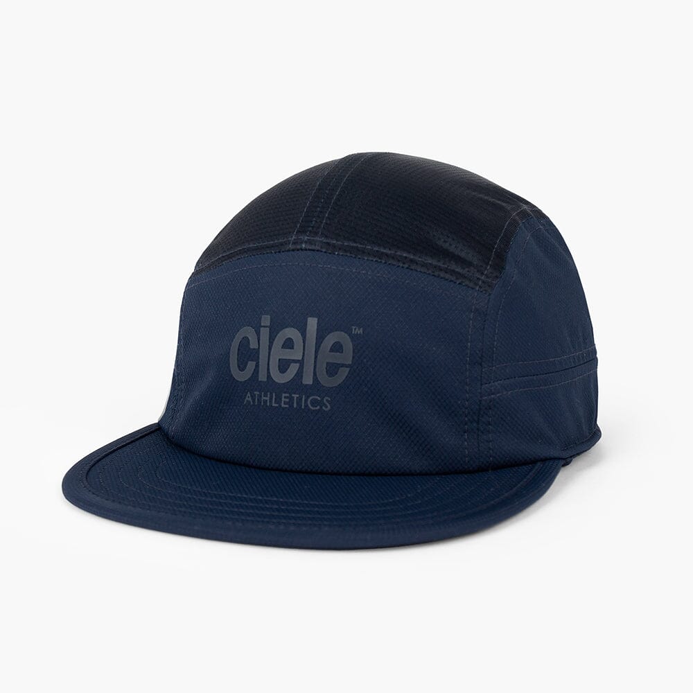 front view of the ciele athletics GOCap unisex running hat in deep space color
