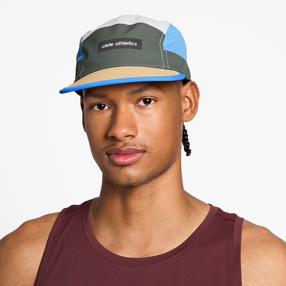 front view of the ciele athletics GOCap unisex running hat in seaweed color
