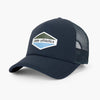 front view of the ciele athletics TRLCap unisex running hat with a curved brim in deep space color