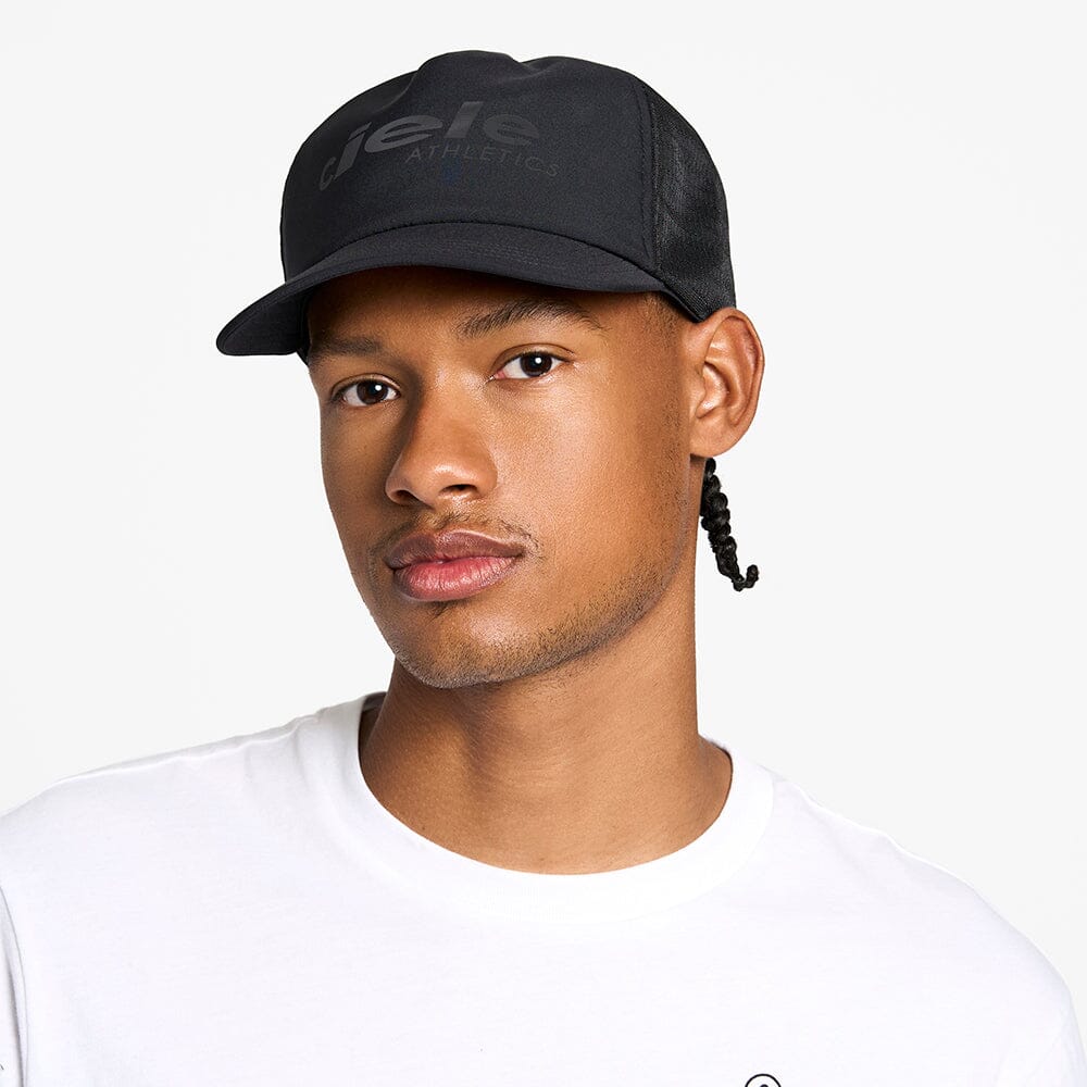 front view of the ciele athletics TRLCap unisex running hat with a curved brim in shadowcast color