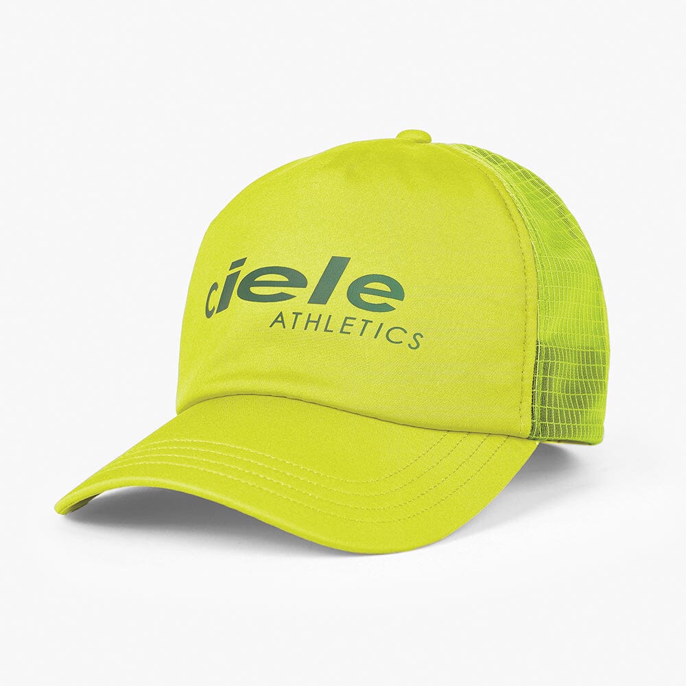 front view of ciele athletics TRLCap SC Comp one hundred unisex running hat in lucifer yellow color
