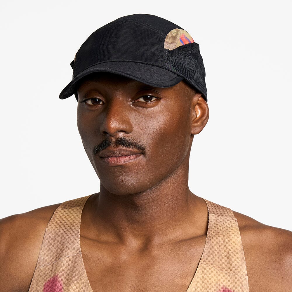 front view of ciele athletics GOCap solar unisex running hat from the Elite collection in shadowsphinx color
