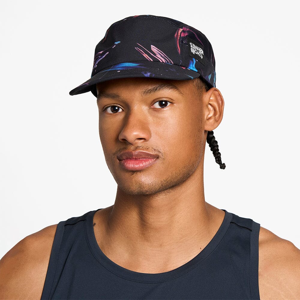 front view of the ciele athletics GOCap unisex running hat in summer nights limited edition 