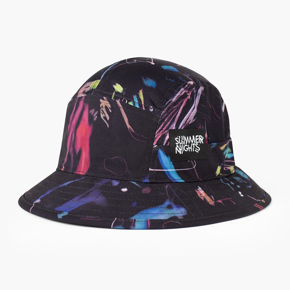 front view of ciele athletics GOBucket Comp Athletics unisex running bucket hat in the summer night limited edition