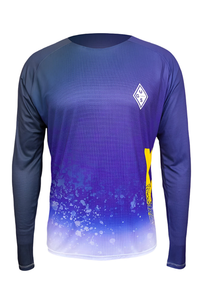 Uglow Men's UGS Long Sleeves Tee Navy/Ocean/yellow S 