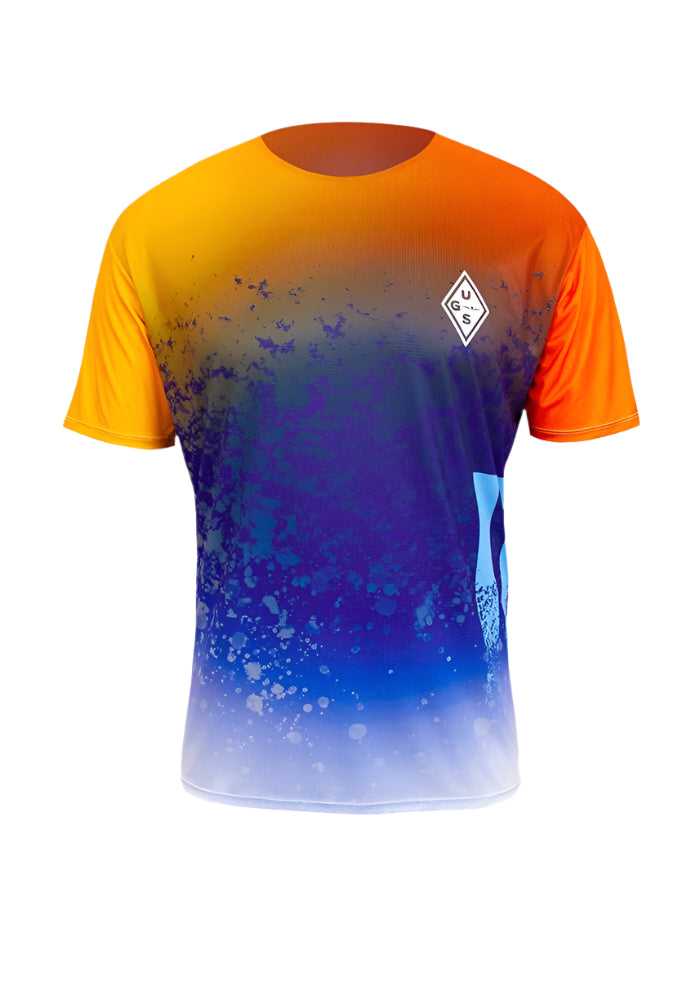 Uglow Men's UGS Tee - Ocean/Yellow/Orange