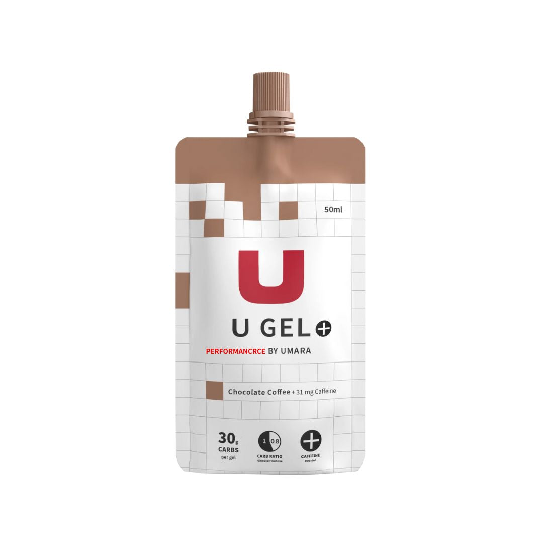 UMARA U GEL Screwtop 50ml (30g Carbs -120Kcal) Liquid Energy Gel Chocolate Coffee (+31 mg Caffeine) 