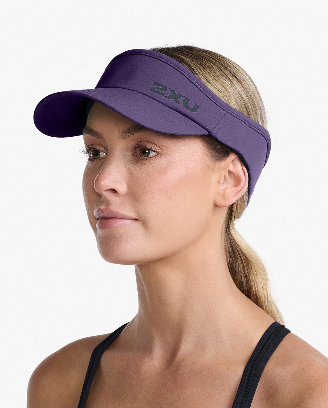 2XU Unisex Run Visor UQ5686F Acai/Black One Size 