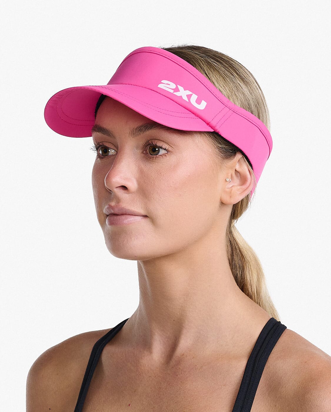 2XU Unisex Run Visor UQ5686F Fuchsia/White One Size 