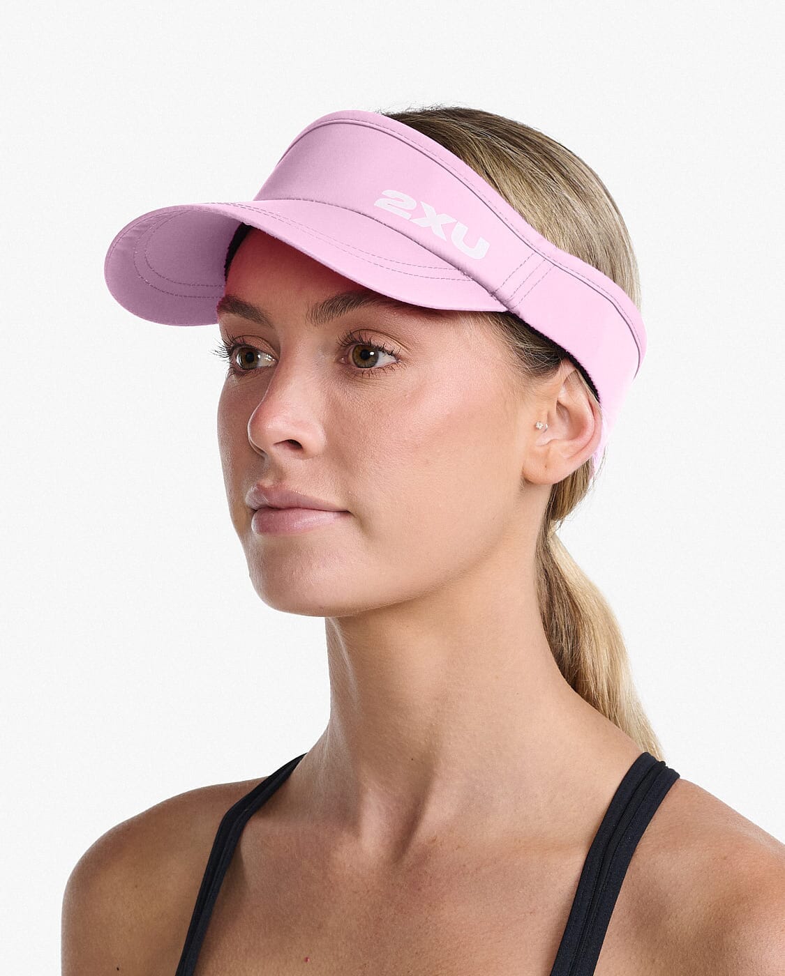 2XU Unisex Run Visor UQ5686F Pastel Pink/White One Size 