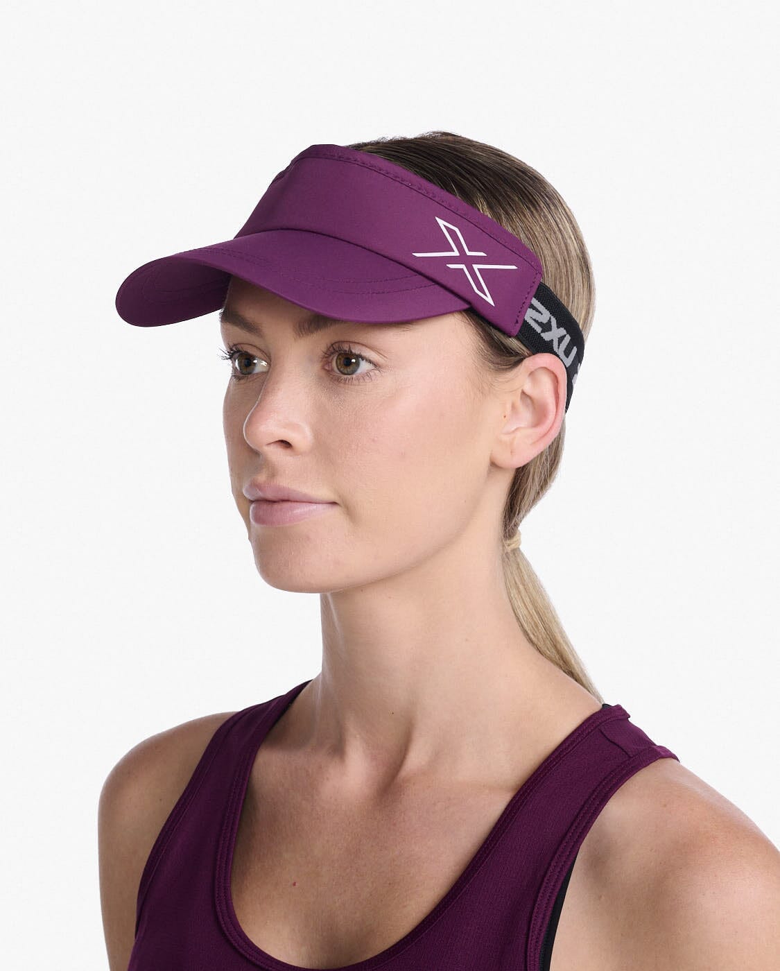 2XU Unisex Performance Visor UQ6165F Beet/White One Size 