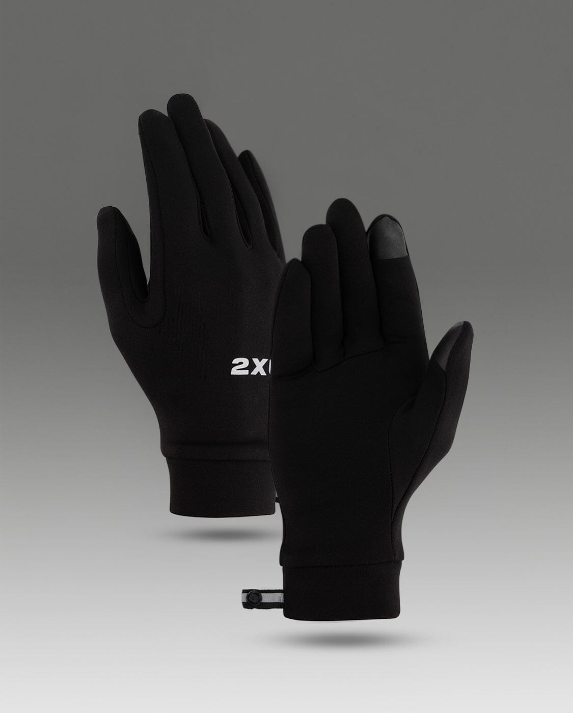 2XU Unisex Run Gloves UQ5340H Black/Silver Reflective S 