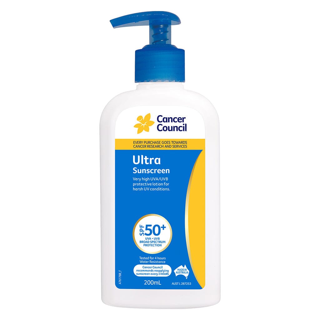 Cancer Council Ultra Sunscreen Spf50+ PUMP 200ML 
