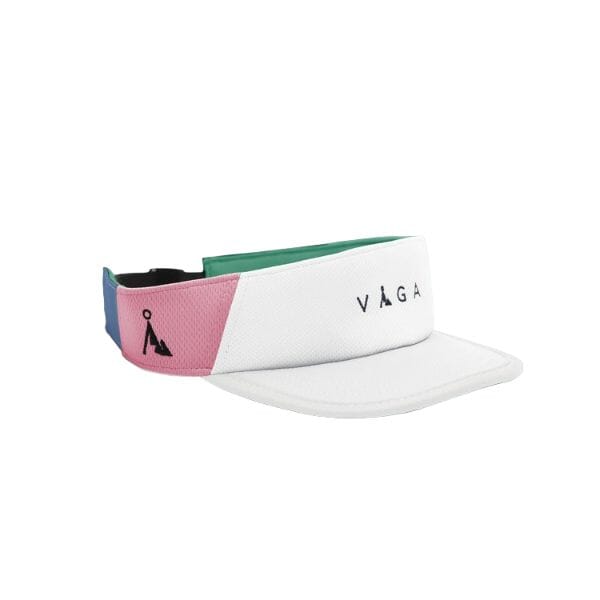 VAGA Vista Sports Visor White/Pink/Postal Blue/Ocean Green 