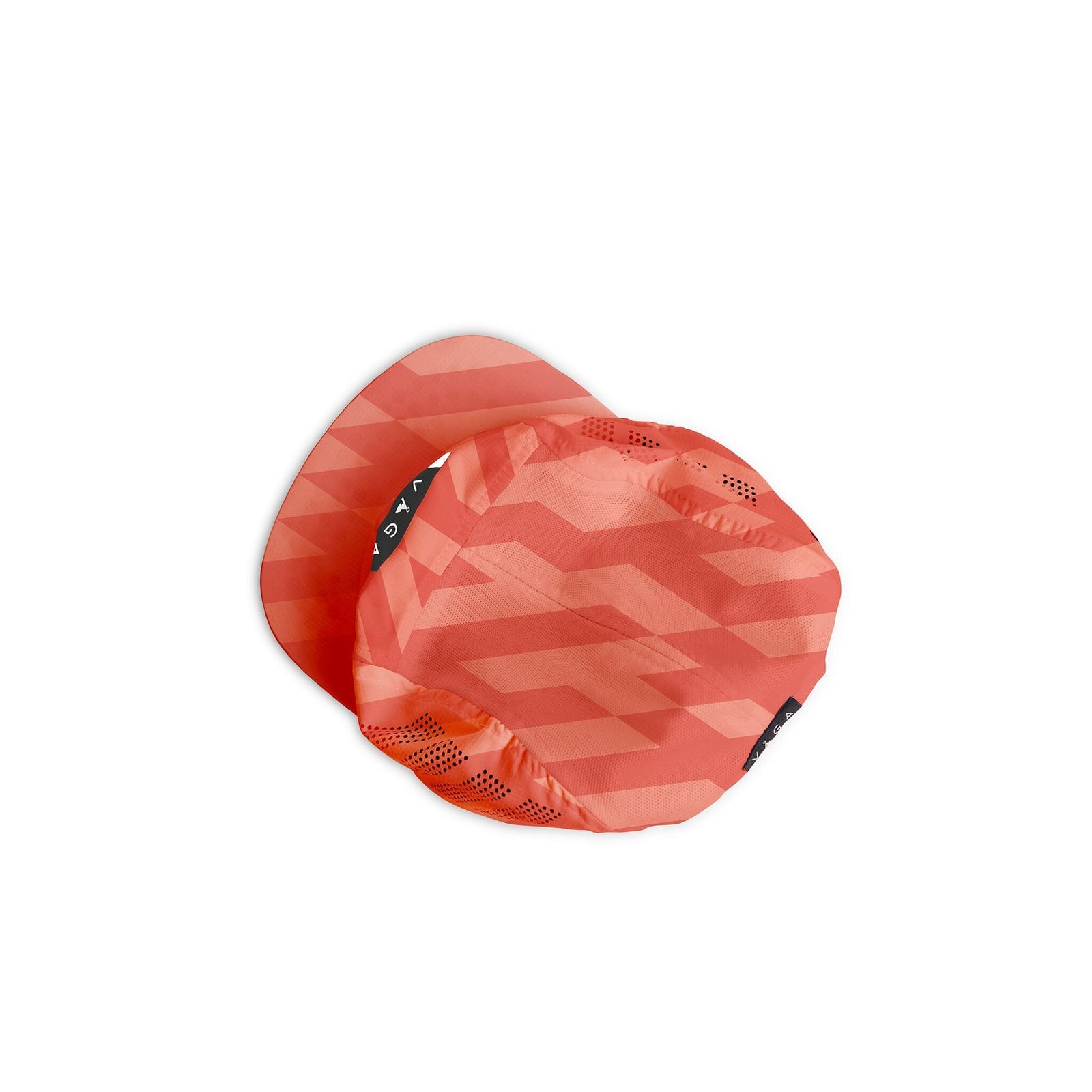 VAGA Limited Edition Patterned Feather Racing Cap – Pastel Orange/Peach/Navy Blue
