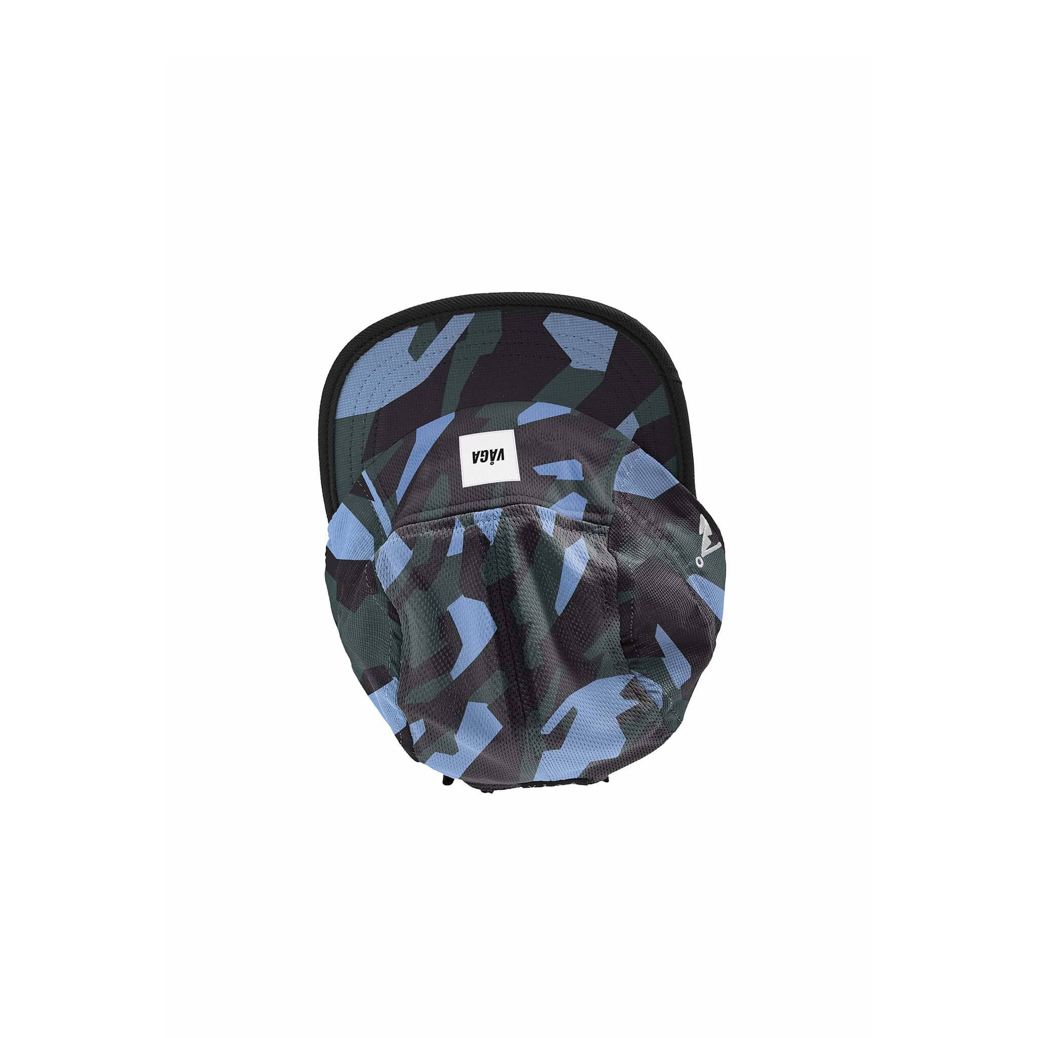 VAGA Limited Edition Patterned Club Cap – Black/Khaki Green/Postal Blue