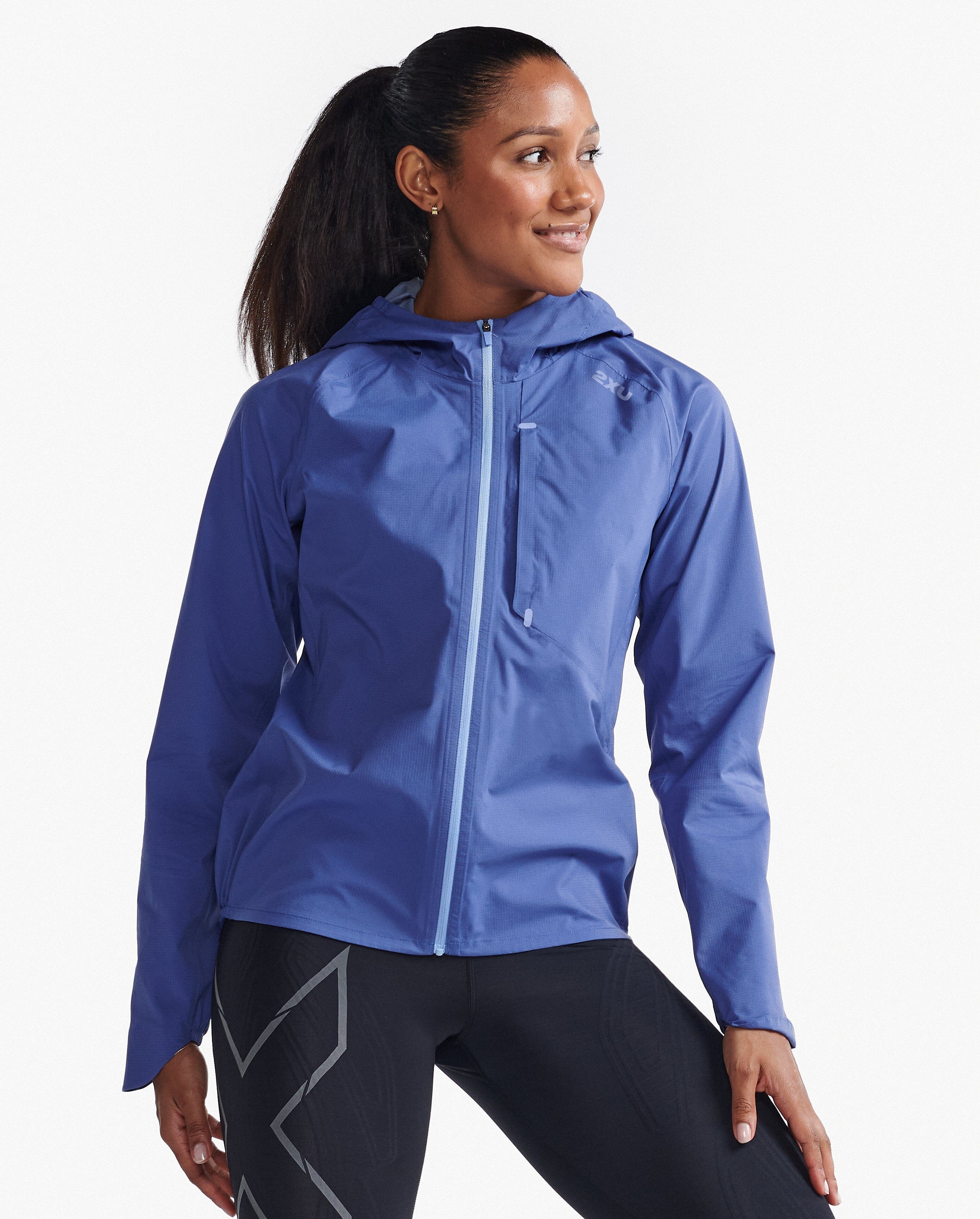 2XU Women's Ignition Shield Jacket WR7106A Marlin/Hydrangea Reflective S 