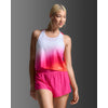 2XU Women's Light Speed React Crop Singlet WR7451A Fuchsia Grad/White Reflective XS 
