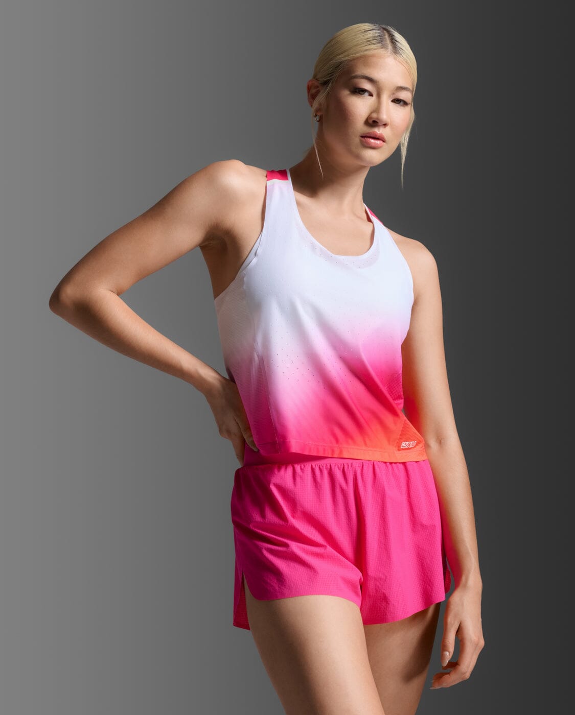 2XU Women's Light Speed React Crop Singlet WR7451A 