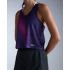 2XU Women's Light Speed React Crop Singlet WR7451A Violet Mist/Lavender Reflect XS 