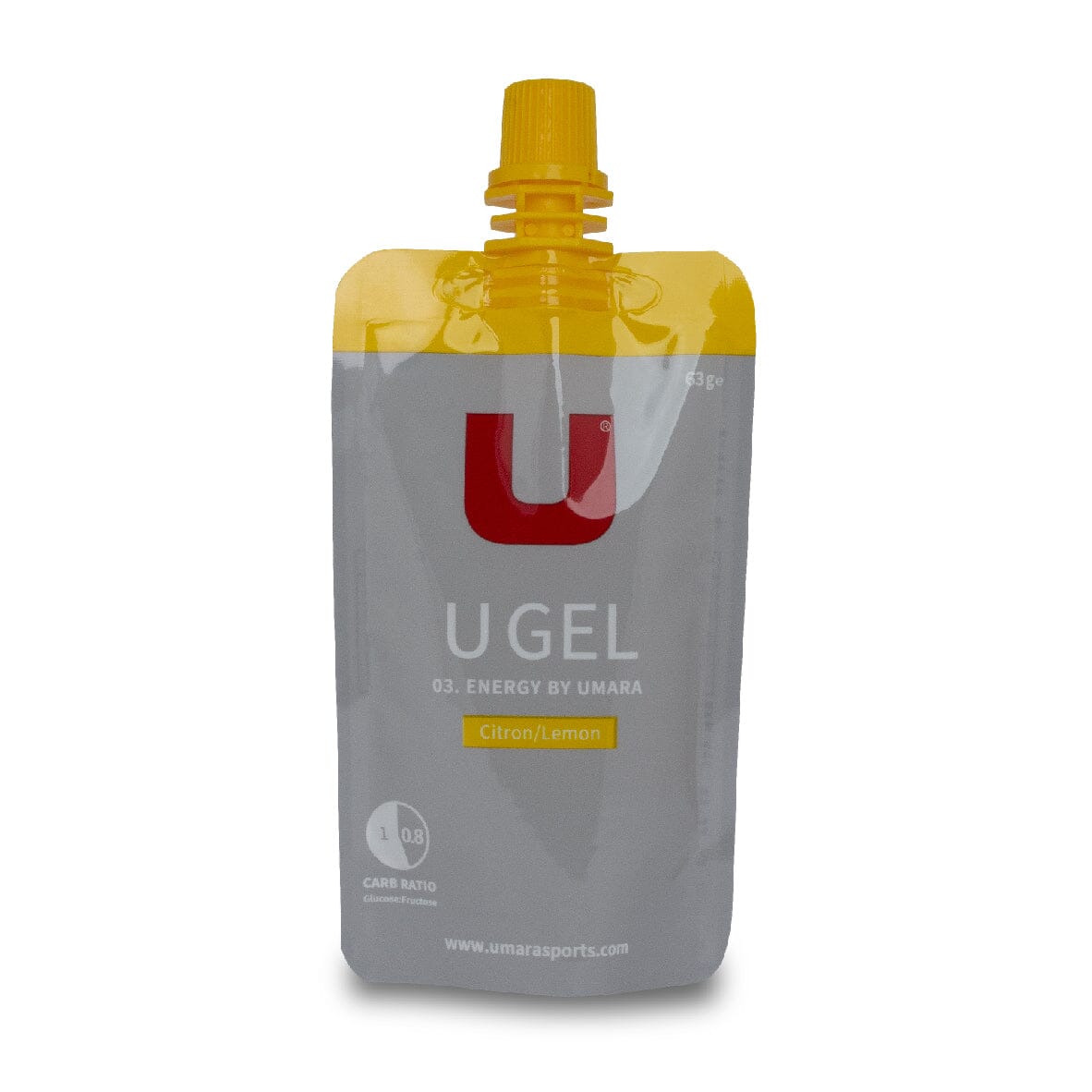 UMARA U GEL Screwtop 50ml (30g Carbs -120Kcal) Liquid Energy Gel Lemon 