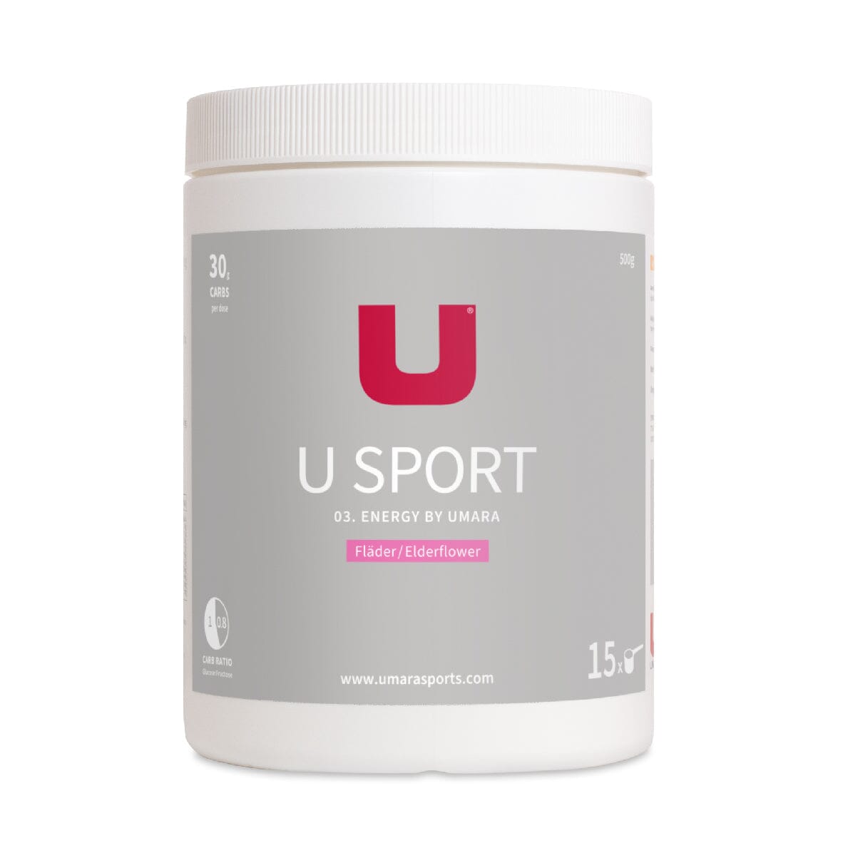 UMARA U SPORT 500g - Energy Sport Drink Mix Elderflower 