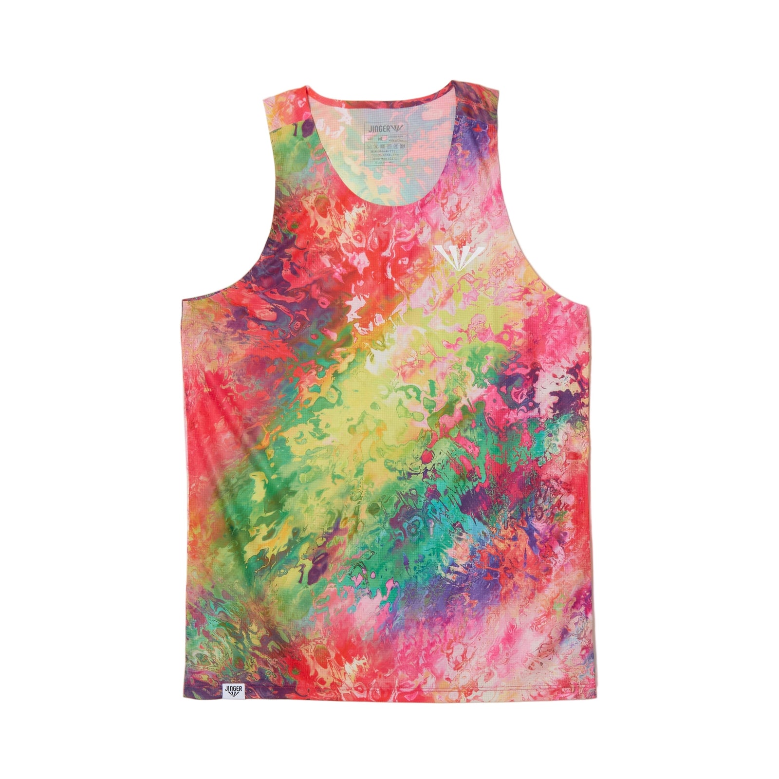 JINGER Men's Seamless Running Tank Top JM-4029 RED S 