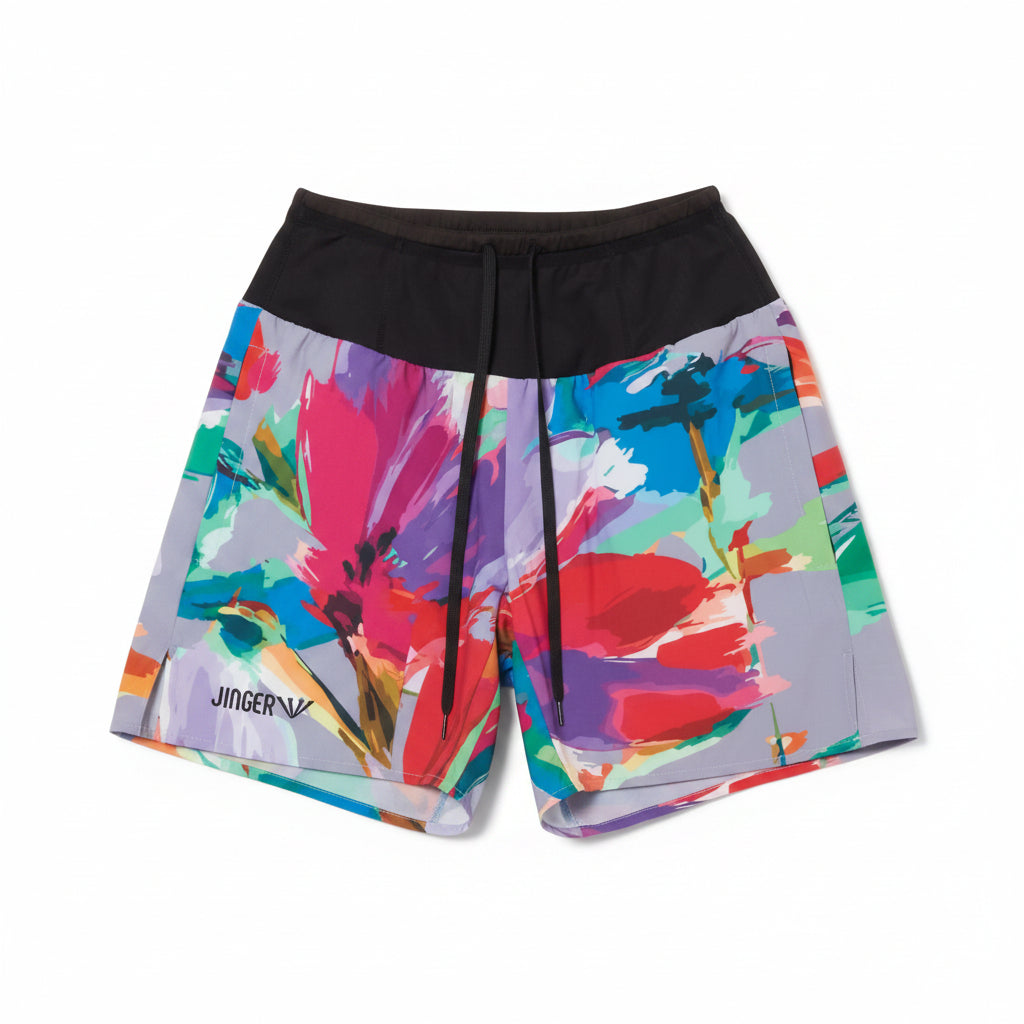 JINGER Unisex Multi-Pocket Running Shorts J-2080 Grey XS 