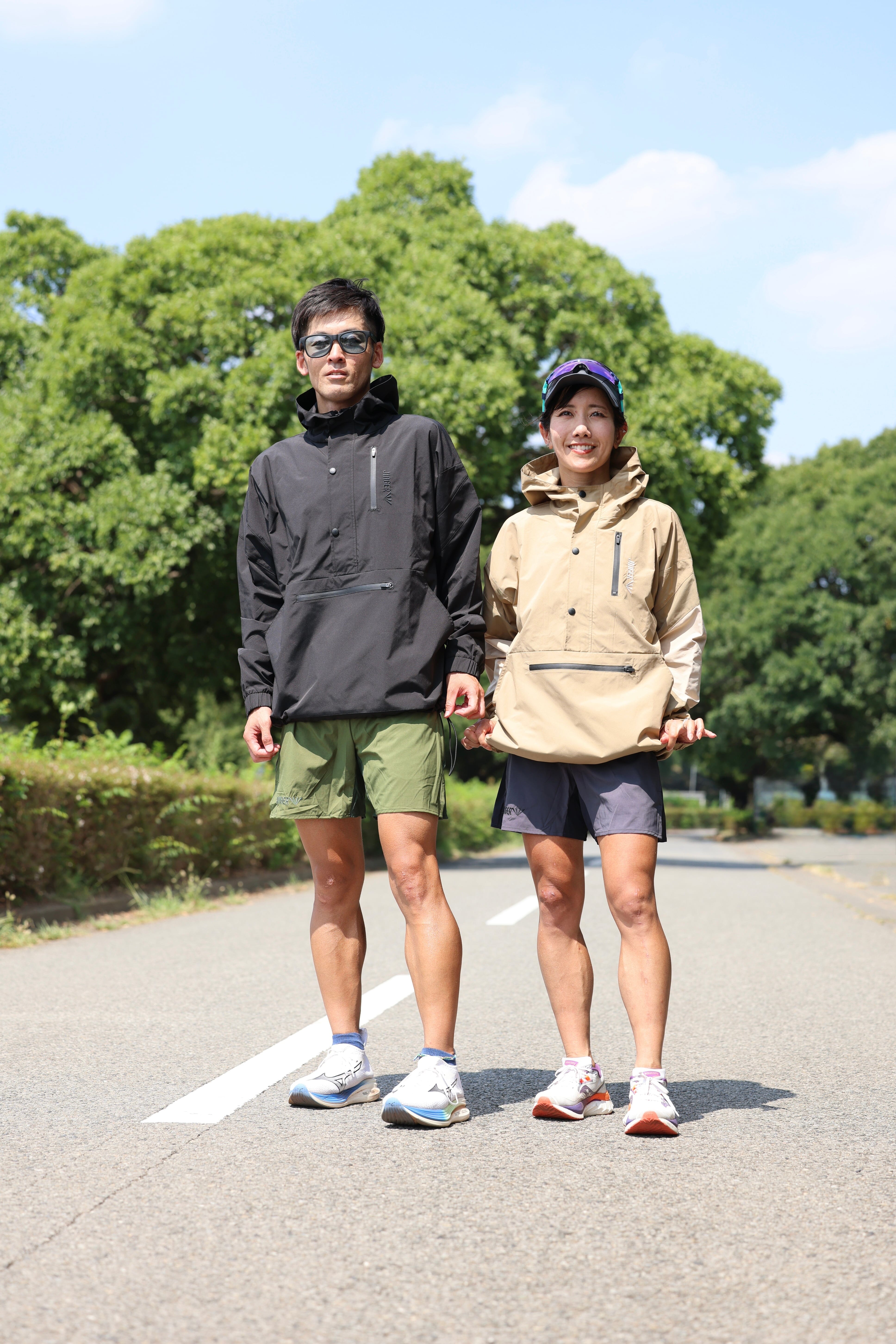 JINGER Unisex Multi-Pocket Running Shorts J-2066 