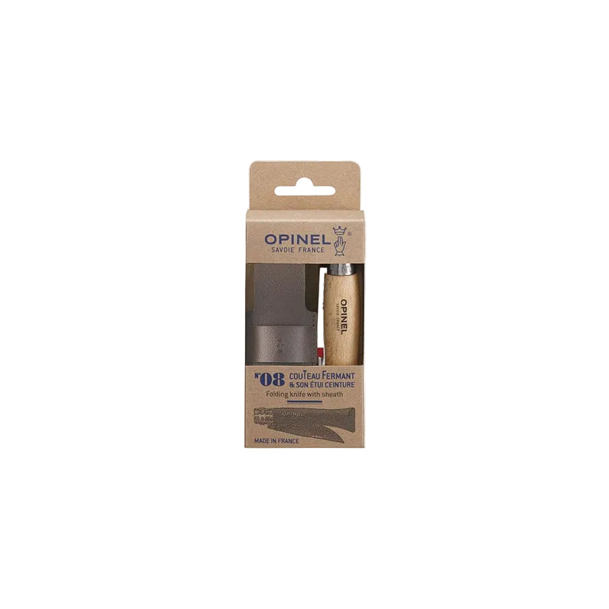 Opinel N°08 Stainless Steel Knife+ Sheath 