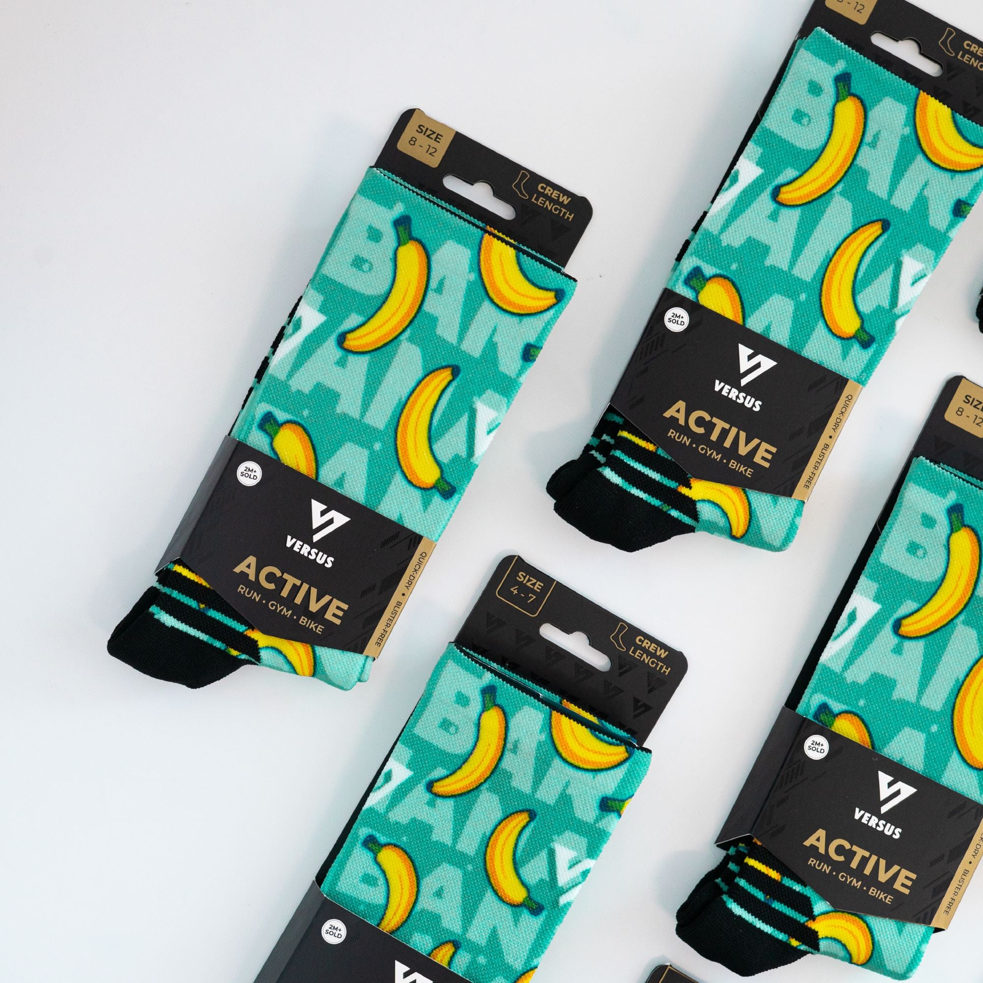 Versus Banana 2.0 Active Crew Socks 