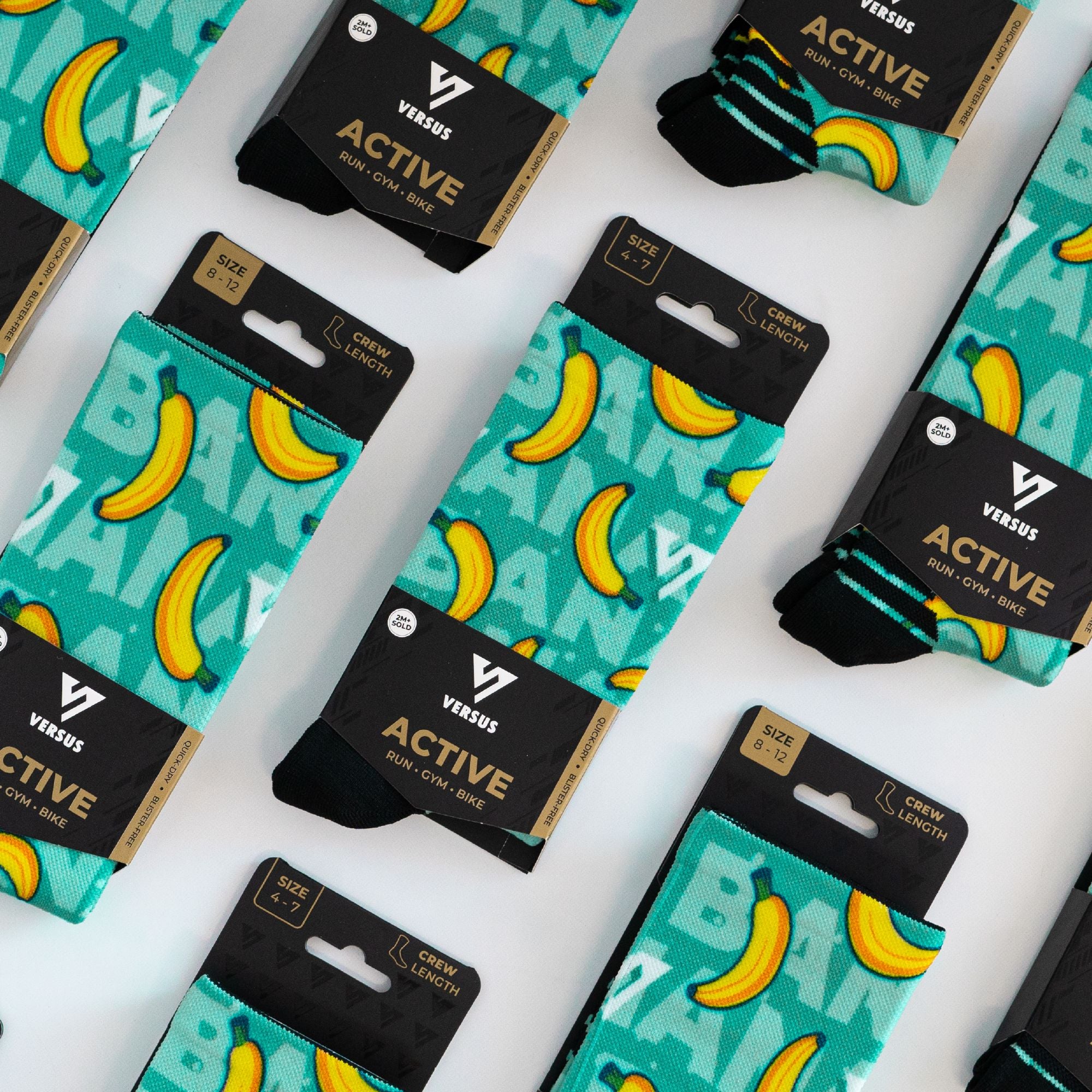 Versus Banana 2.0 Active Crew Socks 